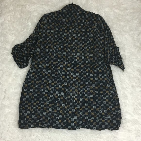 Casa Moda Square Printed Button Down Shirt Men's Size XL - Picture 6 of 8